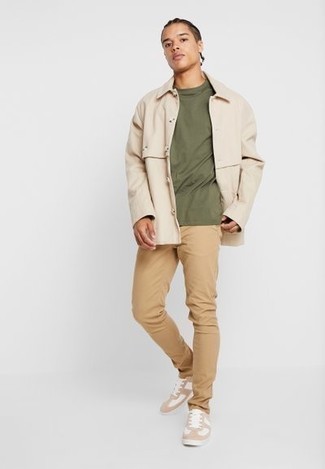 Tan Patch Chino Trousers