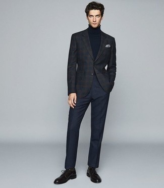 Navy Ludlow Slim Fit Wool Travel Suit Trousers