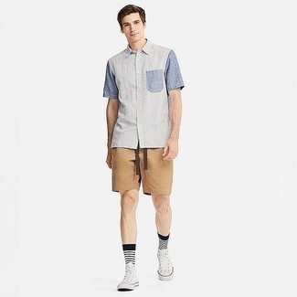 Topsail Classic Fit Stripe Short Sleeve Button Up Shirt