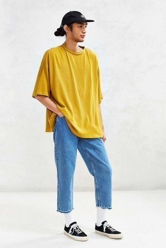 Yellow Cotton T Shirt