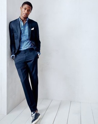 The Store At Gingham Dress Shirt Slim Fit