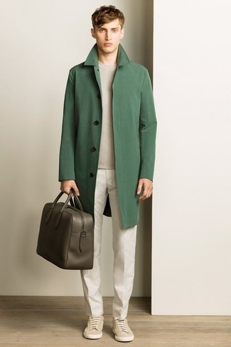 Green Spread Collar Coat