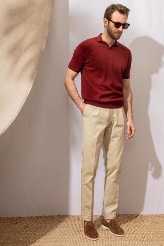 Leisure Slim Fit Tapered Stretch Cotton Trousers