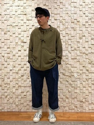 Overshirt With 2 Pockets In Khaki