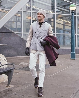 Grey Waistcoat Winter Outfits: 