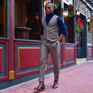 Wool Pants with Leather Dress Boots Outfits For Men (10 ideas & outfits)