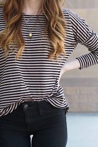 Ry Long Sleeved Striped Slubby Cotton Jersey T Shirt