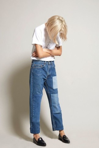 Hockney Distressed Patchwork Jeans