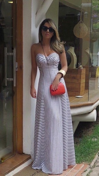 White and Navy Horizontal Striped Dress Summer Outfits (28 ideas & outfits)  | Lookastic
