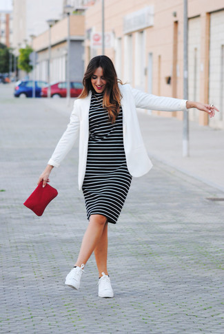 blazer and white shoes