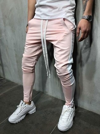 Pink Cotton Lounge Pants