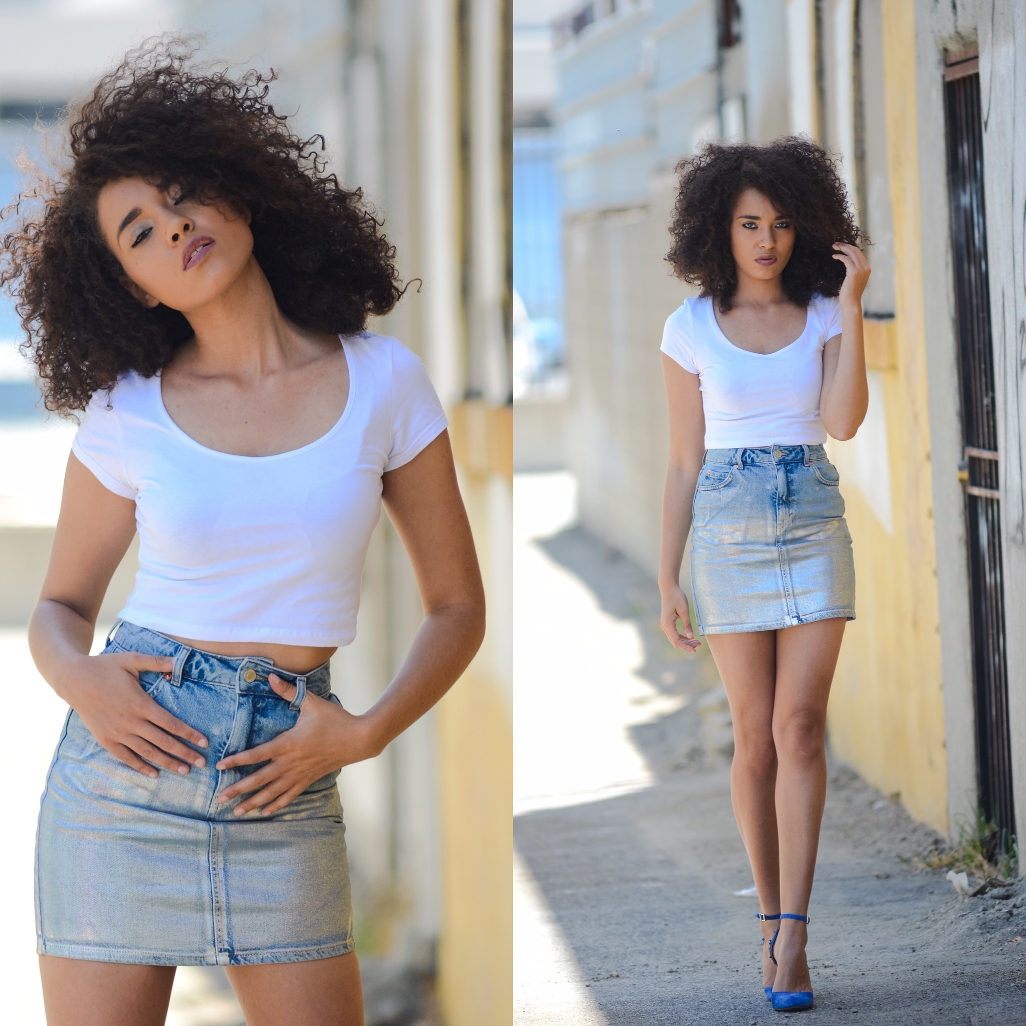 back to basics white tee and denim skirt - Style At A Certain Age