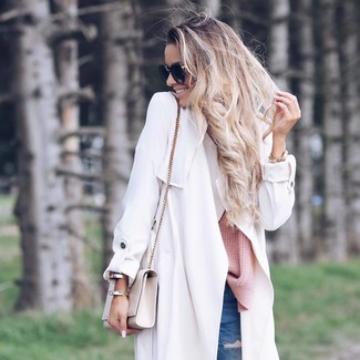 Longline Duster With Frill Sleeve
