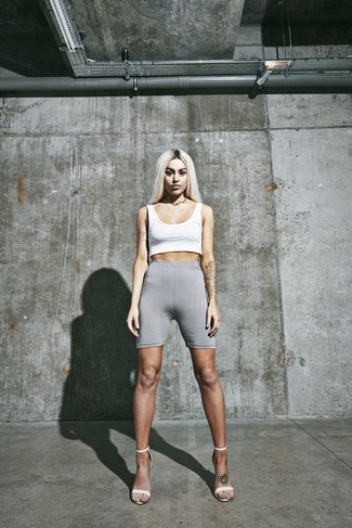 Silver Bike Shorts Outfits: 