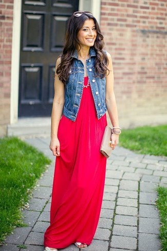 Red Maxi Dress Outfits: 