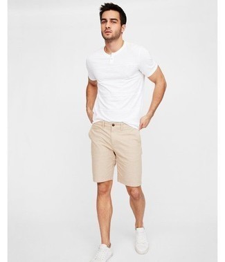 Oval Crewneck Wool Blend Zip Polo In Ecru At Nordstrom