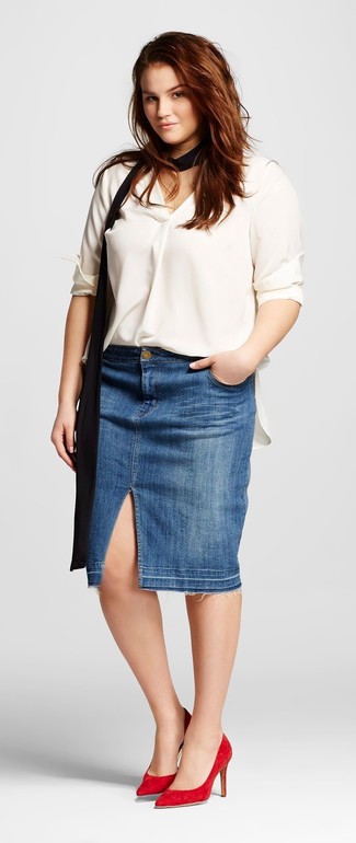 Eckhaus Latta Layered Denim Mini Skirt