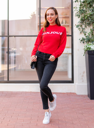 Crew-neck Sweater Outfits For Women: 