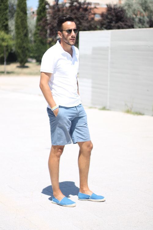 How to Wear Light Blue Shorts (63 looks) | Men's Fashion