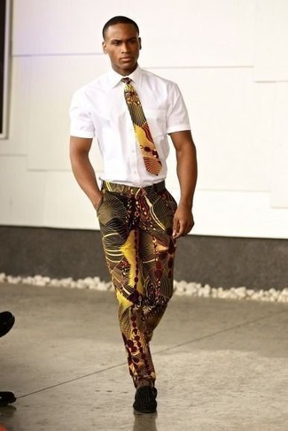 Yellow Printed Trousers
