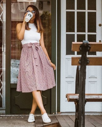 White Shoes with Pink Skirt Outfits (24 ideas & outfits)