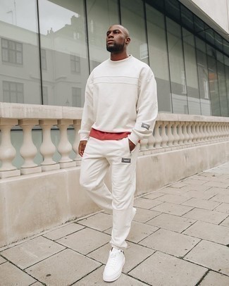 White Sweatpants Outfits For Men: 