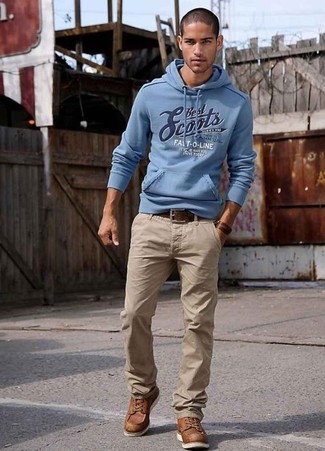Navy Hoodie Outfits For Men: 