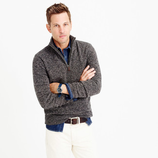 Farnborough Merino Wool Half Zip Sweater