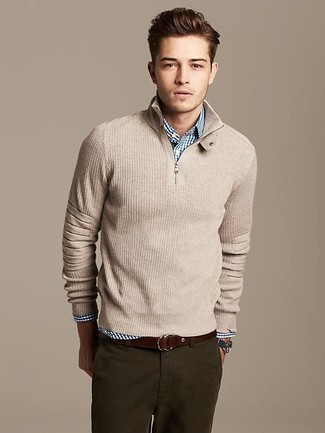 shirt and sweater combo men