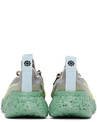 Nike Grey Green Space Hippie 01 Sneakers