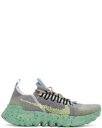 Nike Grey Green Space Hippie 01 Sneakers