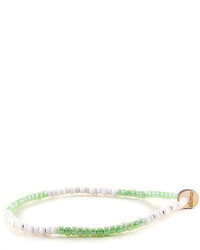 Domo Beads Seed Bead Bracelet White Mint