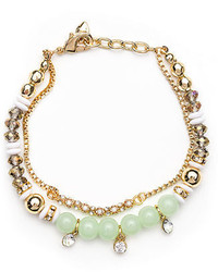 Lonna Lilly Soft Green And Goldtone Bead Bracelet