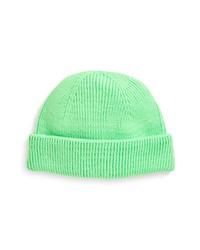 Open Edit Roll Cuff Beanie In Green Gecko At Nordstrom