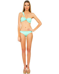 Caffe Swimwear One Shoulder Bikini In Mint