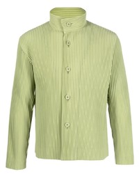 Homme Plissé Issey Miyake Pleated Button Up Jacket