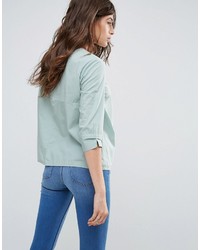 Pieces Ally Tie Front Blouse