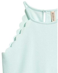 H&M Top With Scalloped Trim