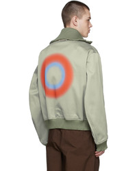 UNIFORME Green Cotton Bomber Jacket