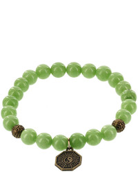 jcpenney Fine Jewelry Dee Berkley Genuine Green Agate Bead Spiderweb Stretch Bracelet