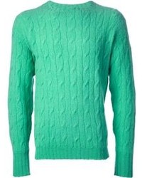 Mint Cable Sweater