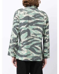 Maharishi Camouflage Print Long Sleeve Shirt