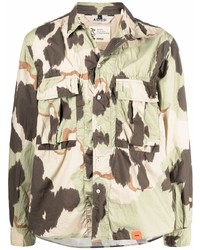 Aspesi Camouflage Print Long Sleeve Shirt