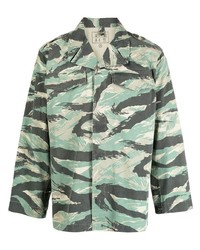 Maharishi Camouflage Print Long Sleeve Shirt
