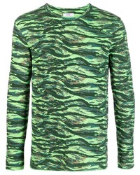 ERL Camouflage Print Cotton T Shirt