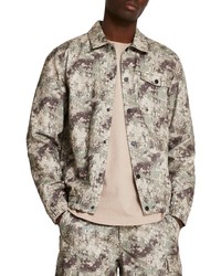 Mint Camouflage Shirt Jacket