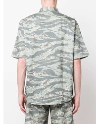 Diesel Camouflage Print Short Sleeve Shirt
