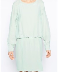 See by Chloe Silk Rouched Waist Long Sleeve Dress