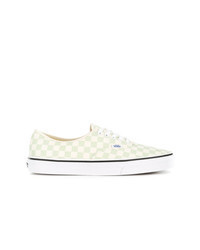 Mint Check Canvas Low Top Sneakers