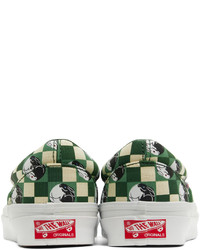 Vans Green Off White Billys Tokyo Edition Og Classic Slip On Sneakers